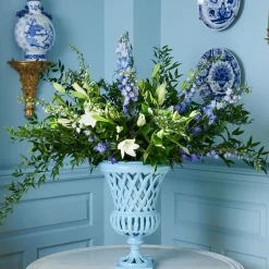 Adelaide Blue Lattice Urn