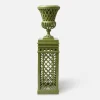 Adelaide Green Lattice Urn & Pedestal