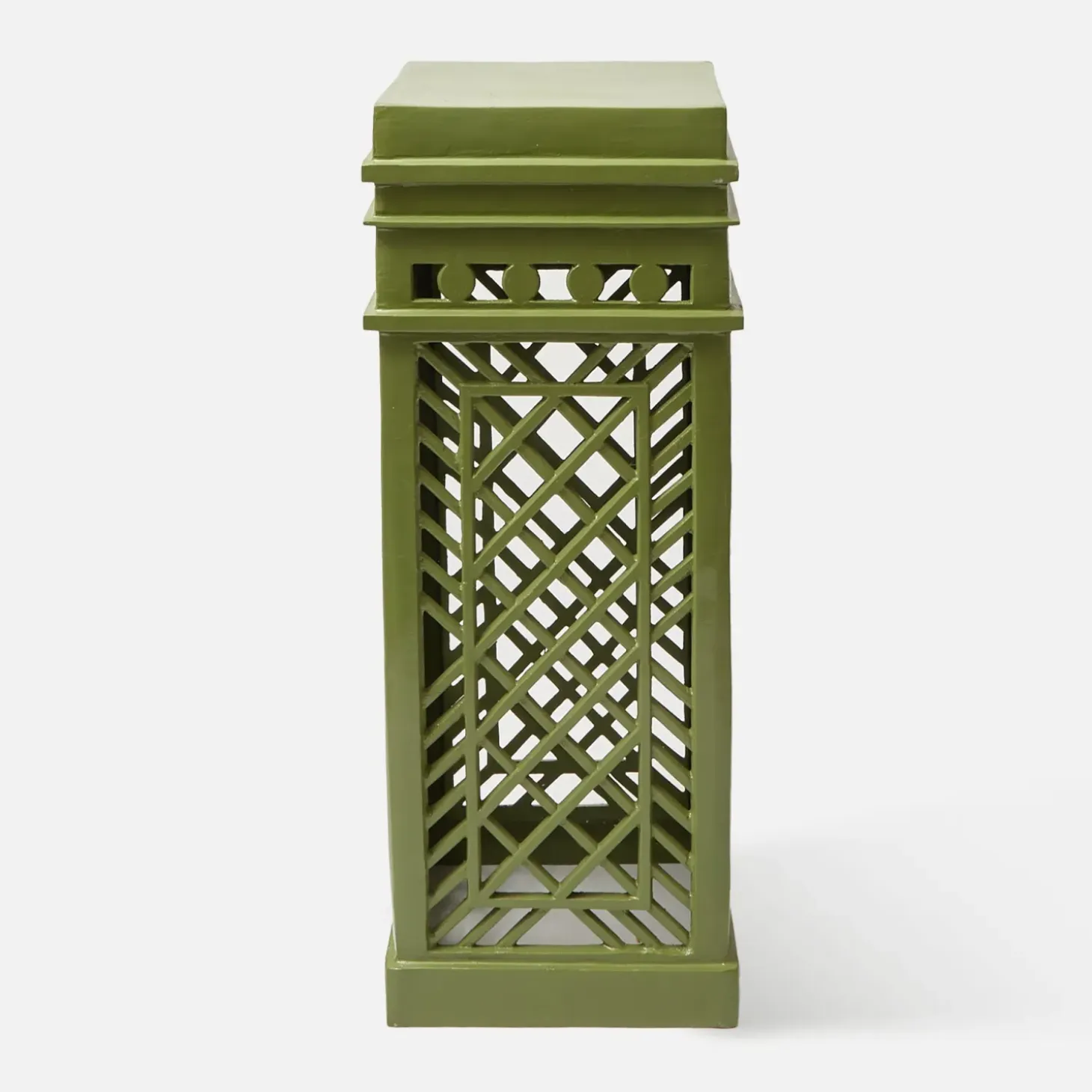 Adelaide Green Lattice Urn & Pedestal