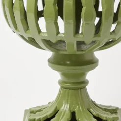 Adelaide Green Lattice Urn & Pedestal