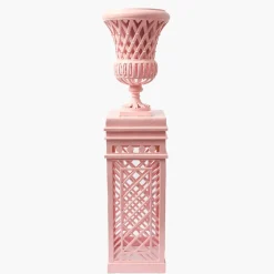 Adelaide Pink Lattice Urn & Pedestal