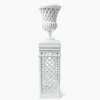 Adelaide White Lattice Urn & Pedestal