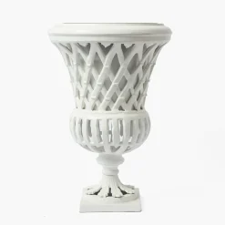 Adelaide White Lattice Urn