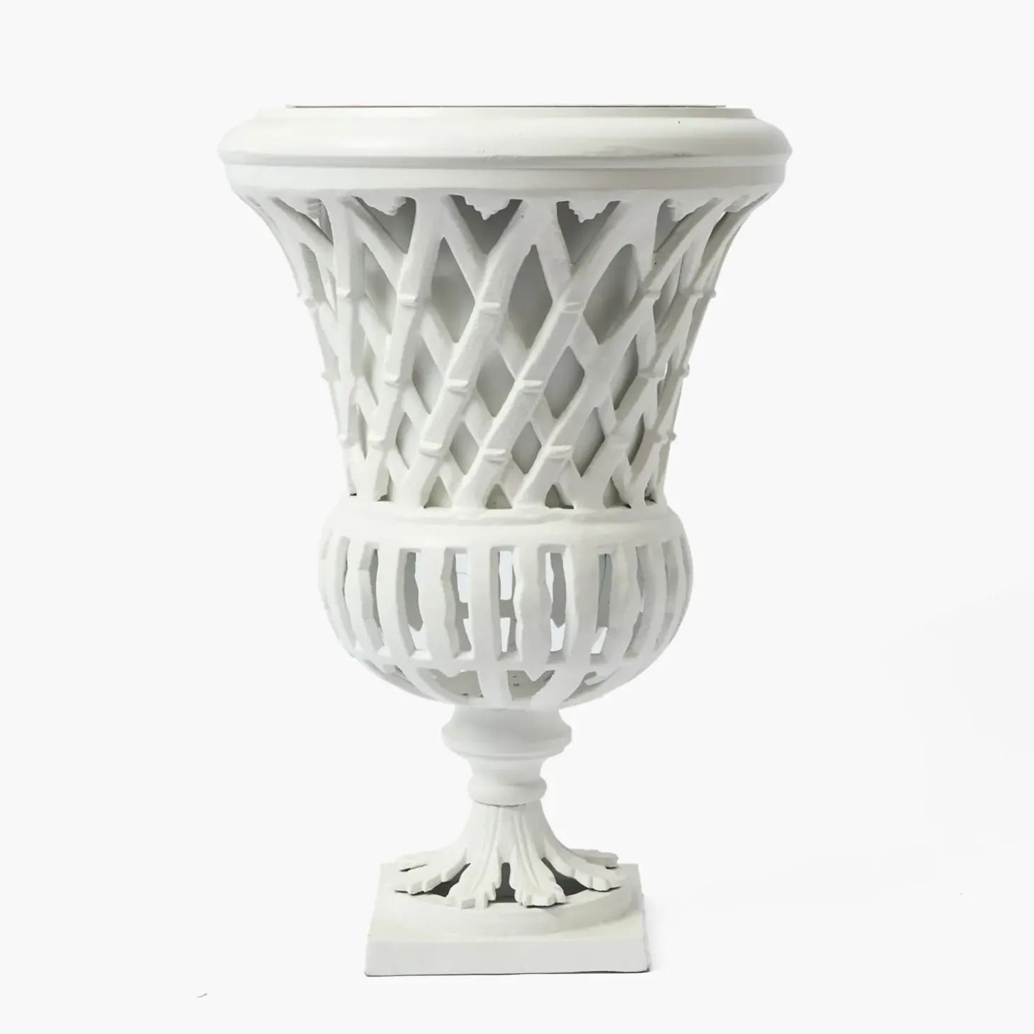 Adelaide White Lattice Urn