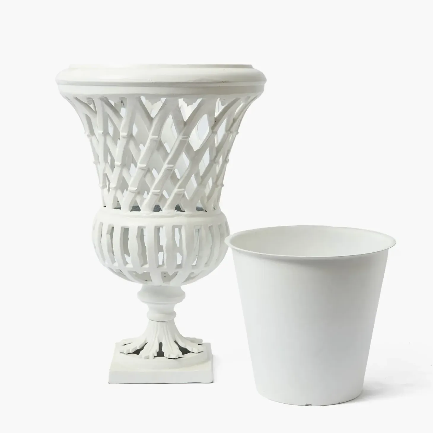 Adelaide White Lattice Urn