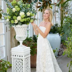 Adelaide White Lattice Urn