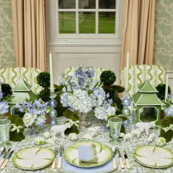 Alathea Blue & Green Linen Napkins (Set of 4)