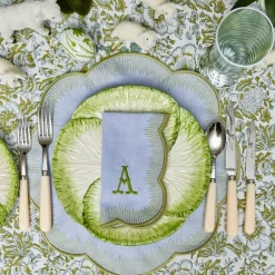 Alathea Blue & Green Linen Placemats (Set of 4)