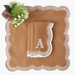 Alathea Caramel Linen Napkins (Set of 4)