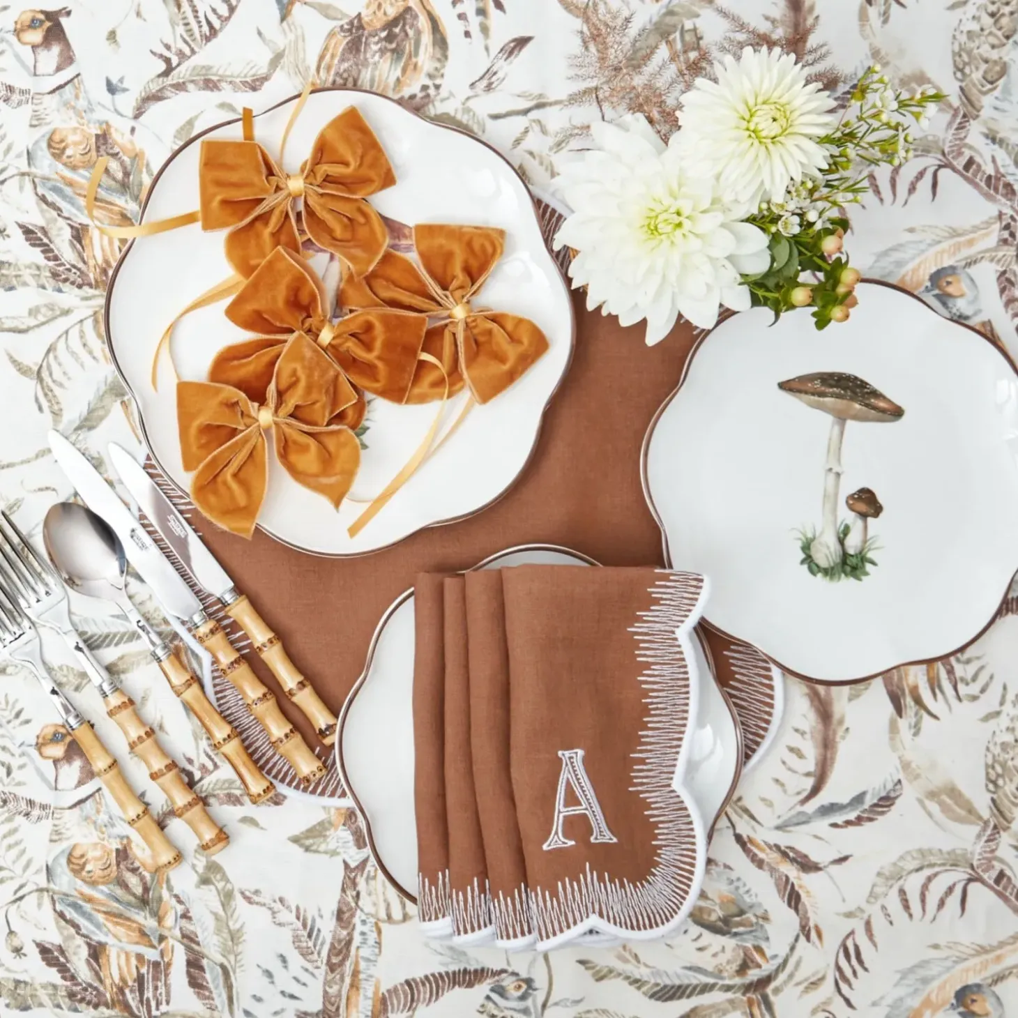 Alathea Caramel Linen Napkins (Set of 4)