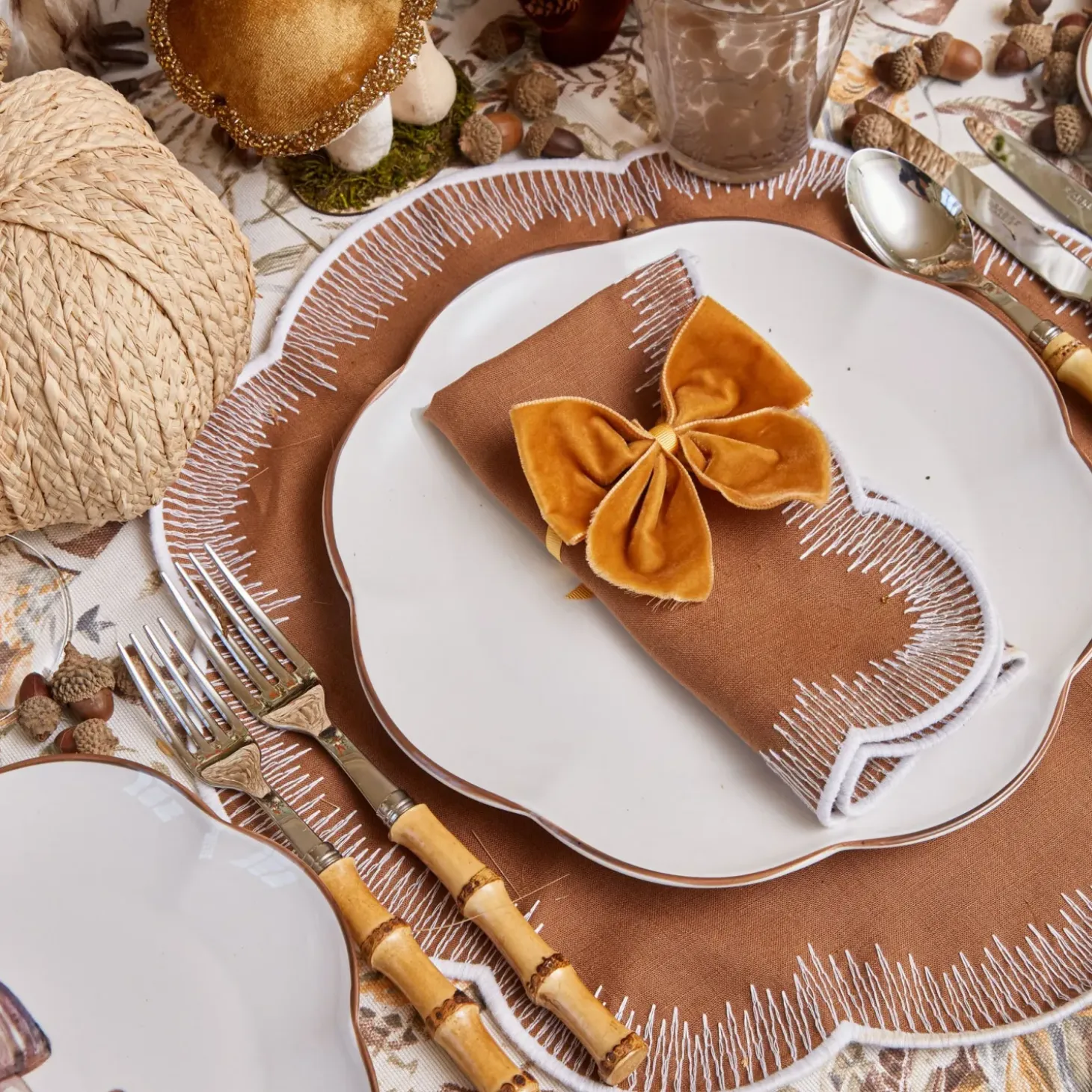 Alathea Caramel Linen Napkins (Set of 4)