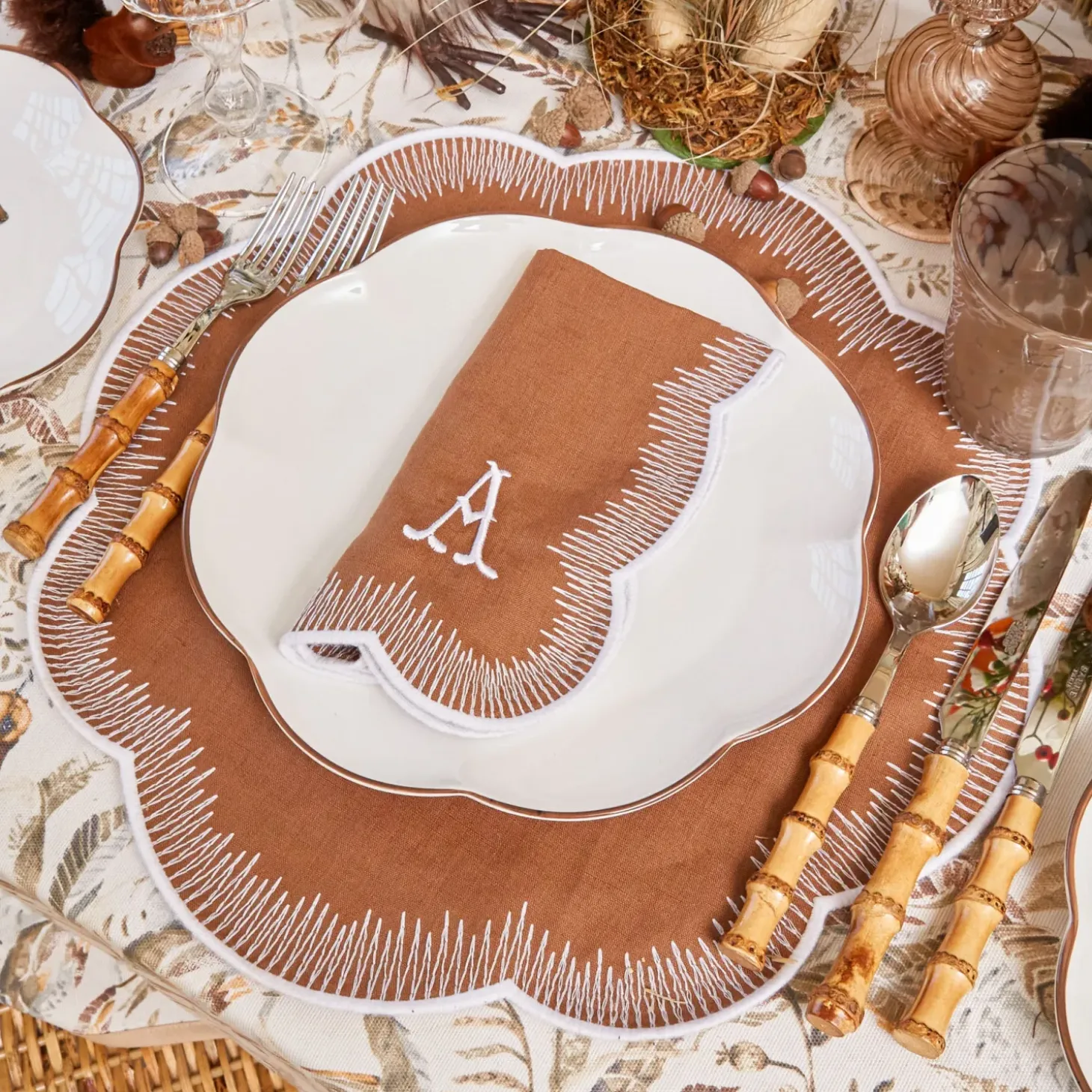 Alathea Caramel Linen Napkins (Set of 4)
