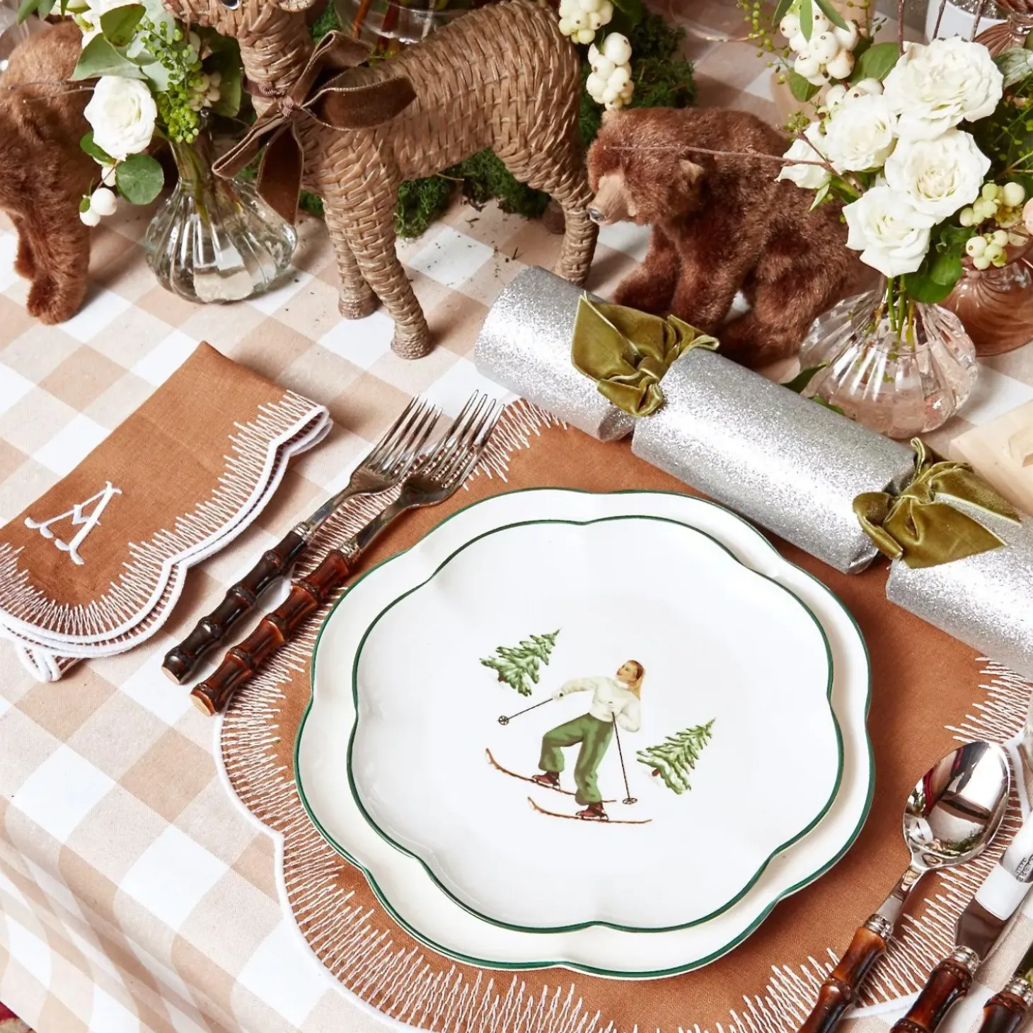 Alathea Caramel Linen Placemats & Napkins (Set of 4)