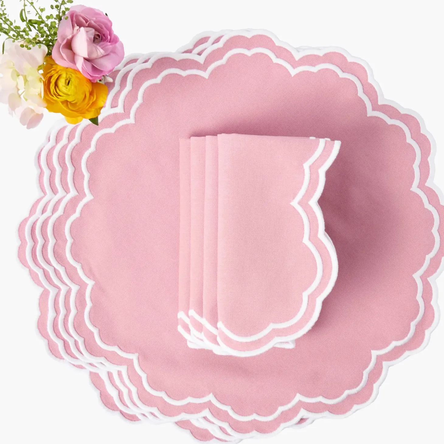 Allegra Pink Placemats (Set of 4)