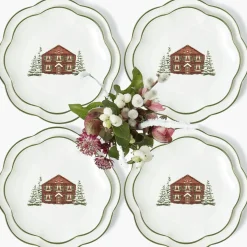 Alpine Chalet Dinner & Starter Plates (Set of 8)