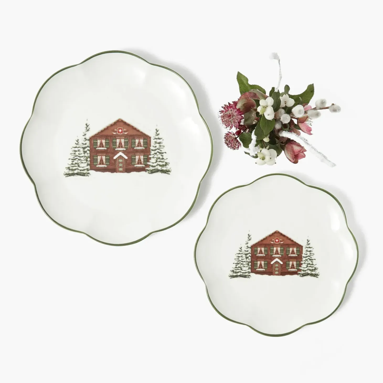 Alpine Chalet Dinner & Starter Plates (Set of 8)
