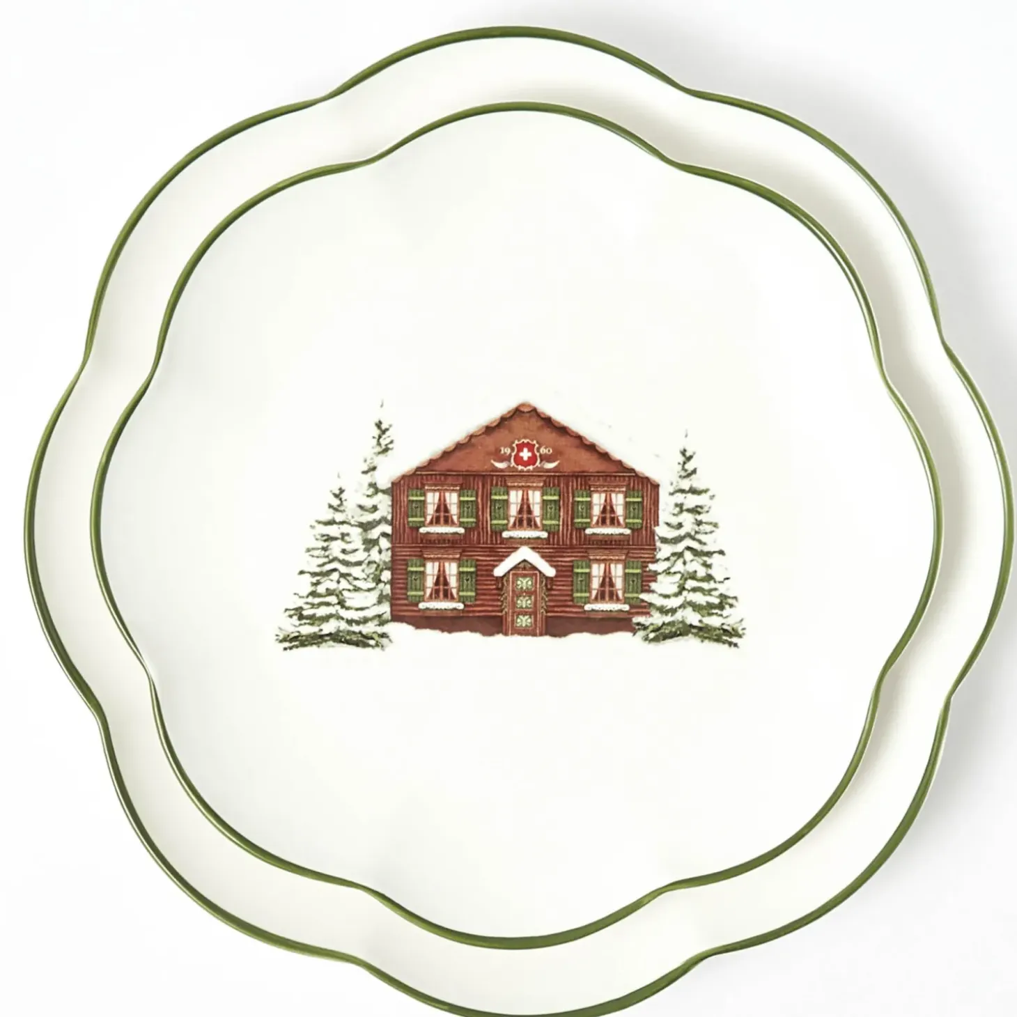 Alpine Chalet Dinner & Starter Plates (Set of 8)