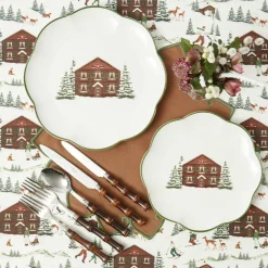 Alpine Chalet Dinner & Starter Plates (Set of 8)