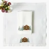 Alpine Chalet White Linen Napkins (Set of 4)