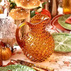 Amber Hobnail Jug