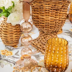 Amber Speckle Water Glasses (Set of 6)