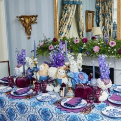 Angelina Aubergine & Blue Napkins (Set of 4)