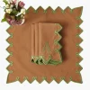 Angelina Chestnut & Green Napkins (Set of 4)