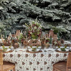 Angelina Chestnut & Green Napkins (Set of 4)