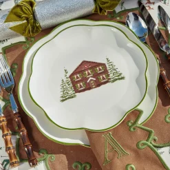 Angelina Chestnut & Green Napkins (Set of 4)