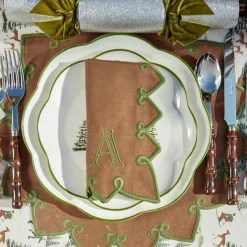 Angelina Chestnut & Green Placemats (Set of 4)