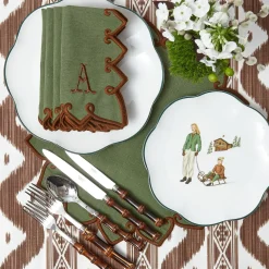 Angelina Forest Green & Brown Placemats (Set of 4)