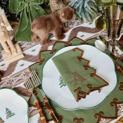 Angelina Forest Green & Brown Placemats (Set of 4)