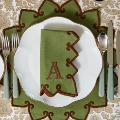 Angelina Forest Green & Brown Placemats (Set of 4)