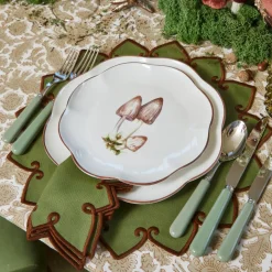 Angelina Forest Green & Brown Placemats & Napkins (Set of 4)