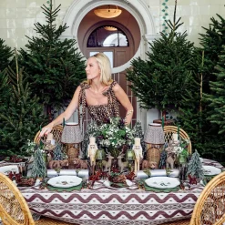 Angelina Forest Green & Brown Placemats & Napkins (Set of 4)