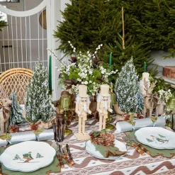 Angelina Forest Green & Brown Placemats & Napkins (Set of 4)