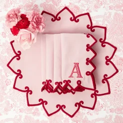 Angelina Pink & Red Napkins (Set of 4)