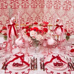 Angelina Pink & Red Napkins (Set of 4)
