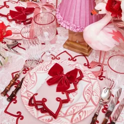 Angelina Pink & Red Napkins (Set of 4)