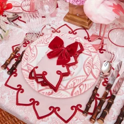 Angelina Pink & Red Placemats & Napkins (Set of 4)
