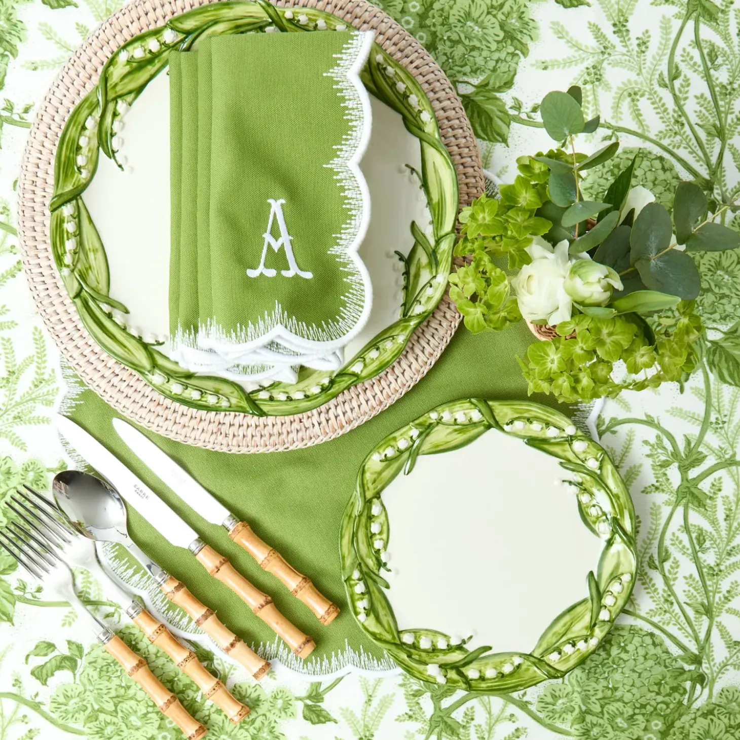 Apple Green Isabella Napkins (Set of 4)