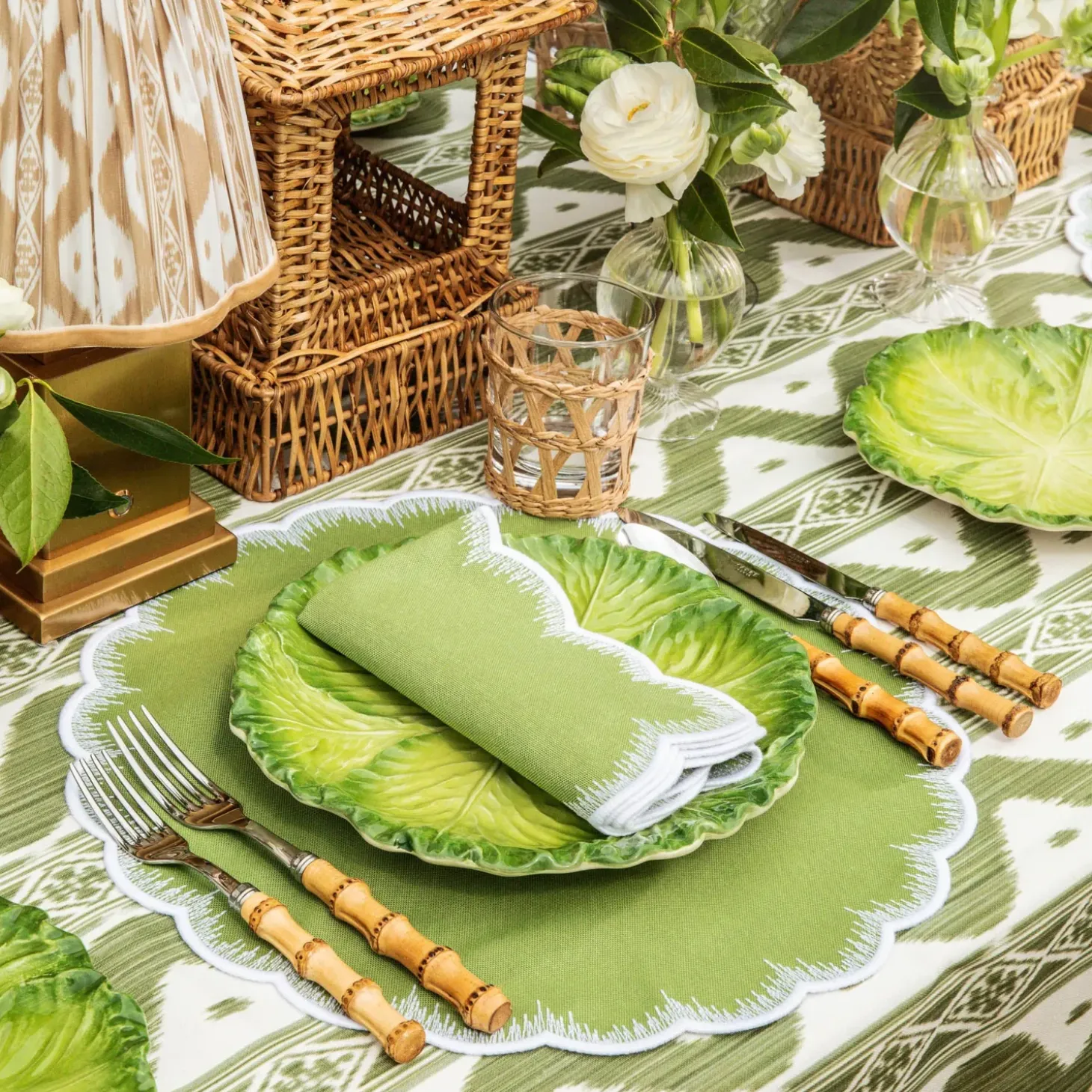 Apple Green Isabella Napkins (Set of 4)