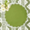 Apple Green Isabella Round Placemats (Set of 4)