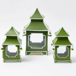 Apple Green Mini Pagoda Lantern (Pair)