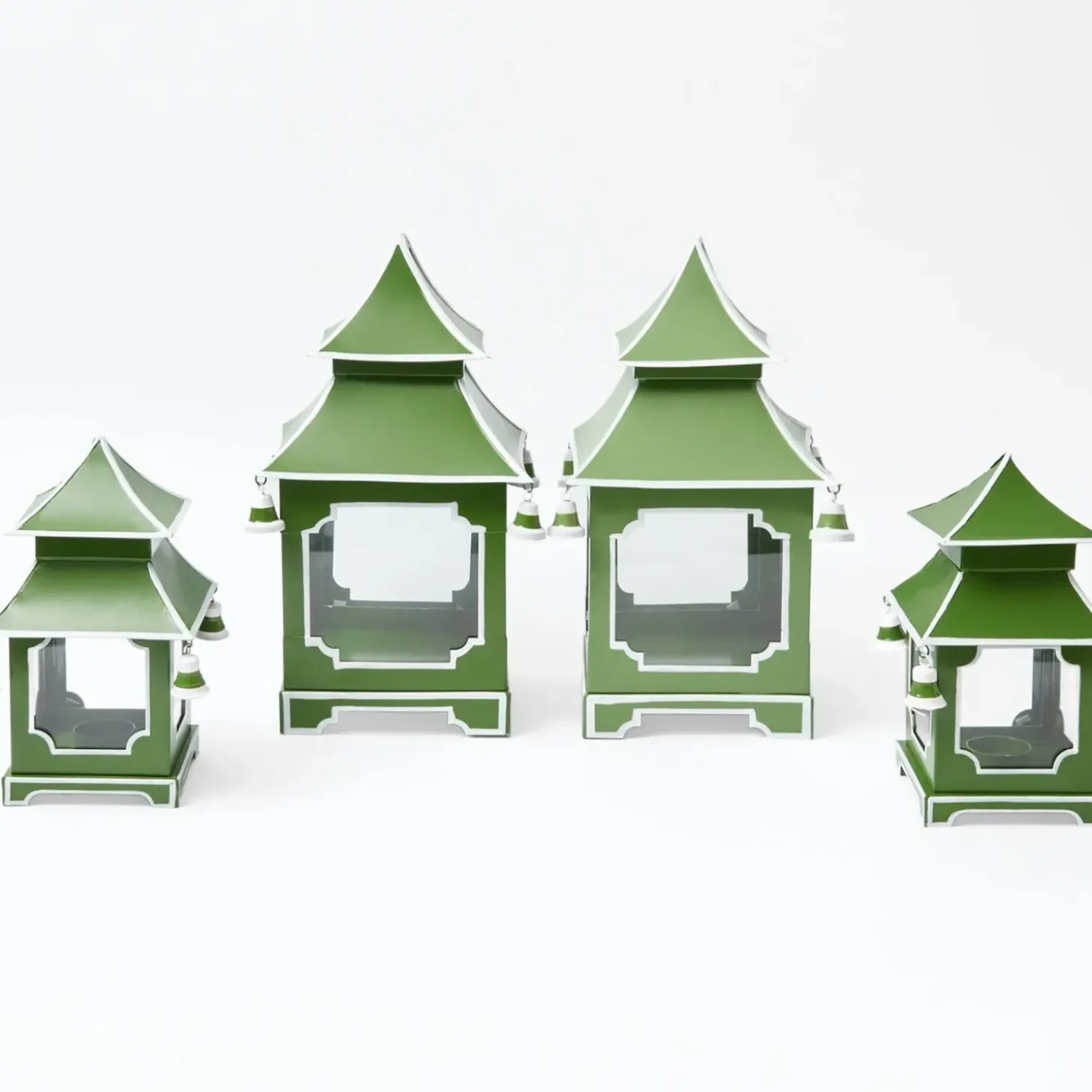 Apple Green Pagoda Lantern Set