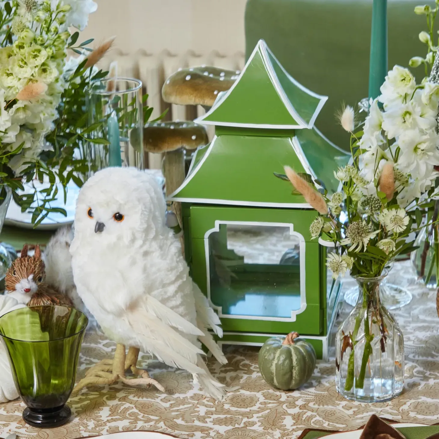 Apple Green Pagoda Lantern Set