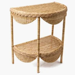 Aria Rattan Braided Side Table