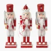 Assorted Red Glitter Nutcracker Trio