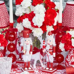 Assorted Red Glitter Nutcracker Trio