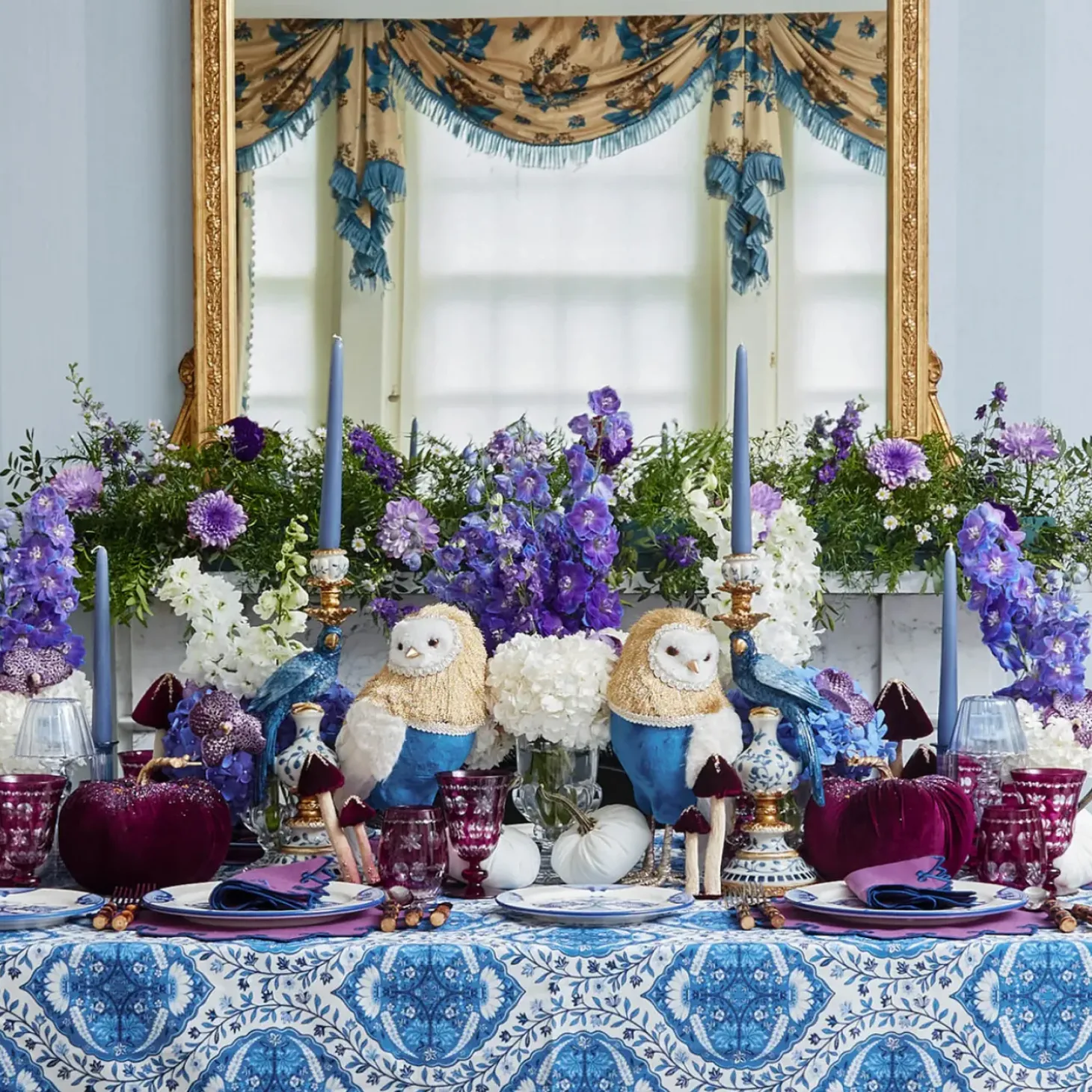 Aubergine Anita Engraved Glassware (Set of 8)